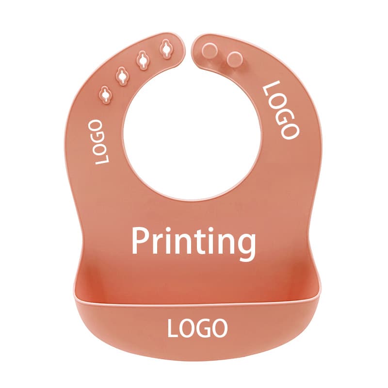 custom silicone bibs logo and printing