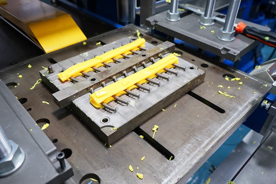 place the silicone compound into the mold cavity
