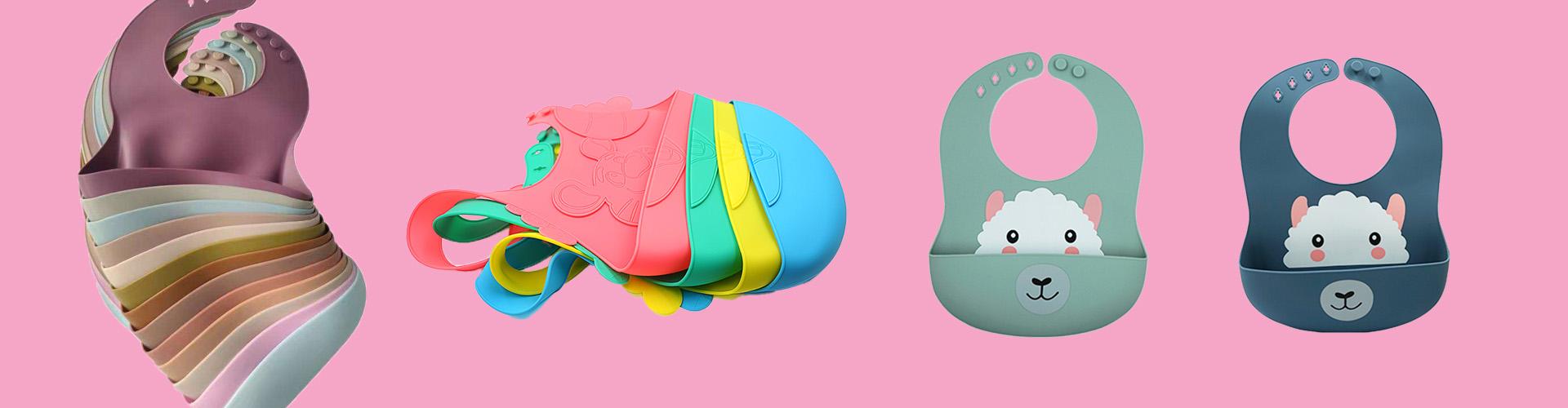 various silicone bibs