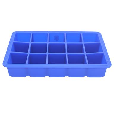 15 cavity silicone ice cube tray blue