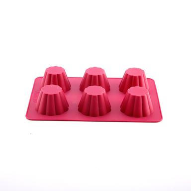 6 cavity silicone muffin pan cupcake mold
