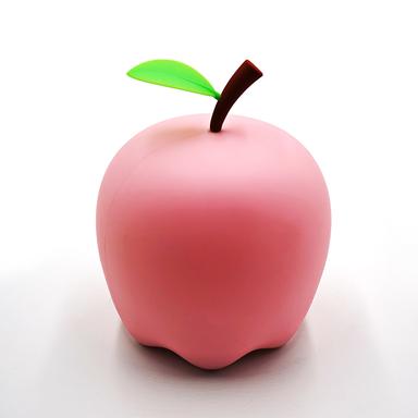 apple shape silicone night light pink