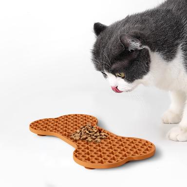 bone shape silicone dog lick mat