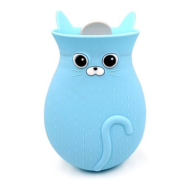 cartoon silicone hot water bag blue