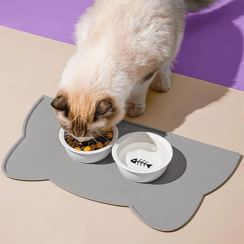 cat food mat silicone pet feeding mat