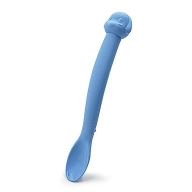 dog cartoon silicone baby spoon blue