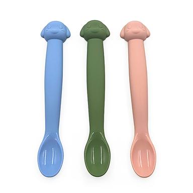 dog cartoon silicone baby spoon