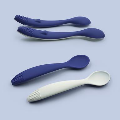 double color silicone baby spoon