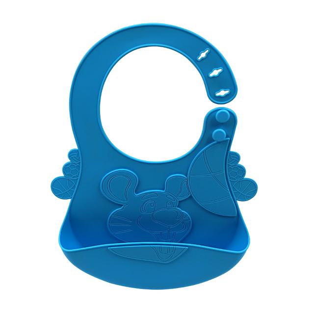image of Embossed Silicone Baby Bib