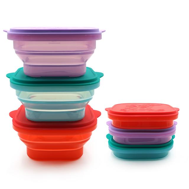 image of Foldable Silicone Baby Lunch Box