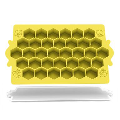 honeycomb silicone ice cube tray with lid