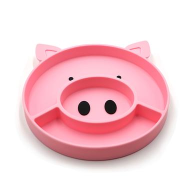 pig silicone baby plate
