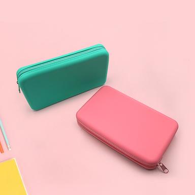 pink silicone cosmetic bag