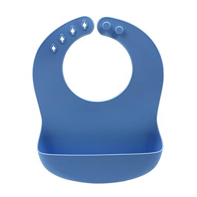 plain silicone bib blue
