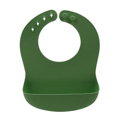 plain silicone bib green