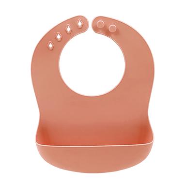 plain silicone bib pink