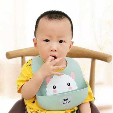 printed silicone baby bib