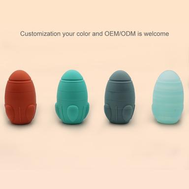 rocket silicone stacking toy oem