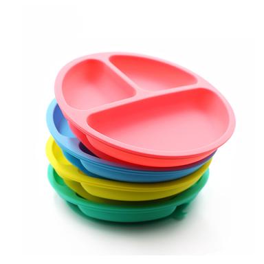 round silicone baby plate
