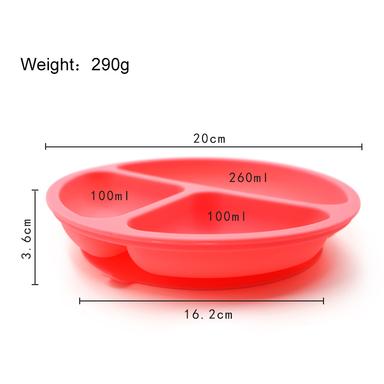 round silicone baby plate size