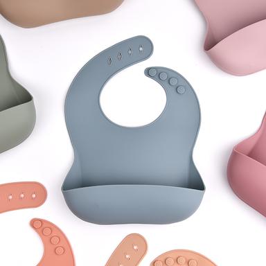 solid color silicone baby bib