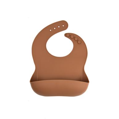 solid color silicone baby bib clay