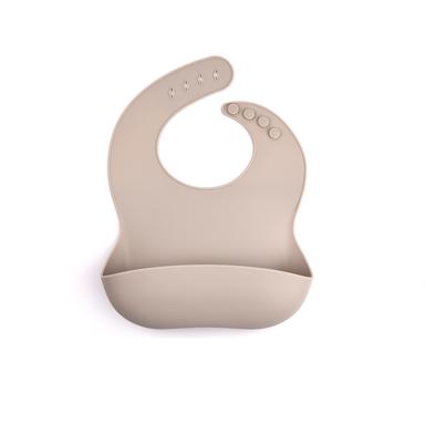 solid color silicone baby bib gray