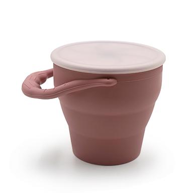 silicone baby snack cup pink