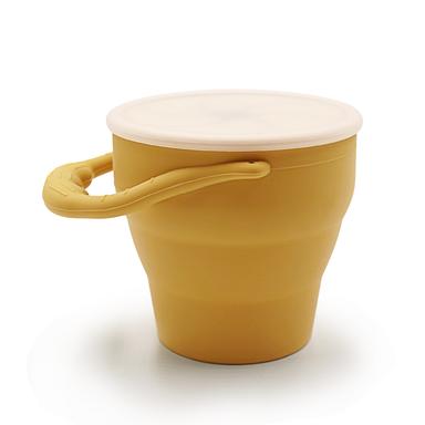 silicone baby snack cup yellow