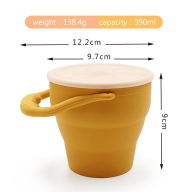 silicone baby snack cup size