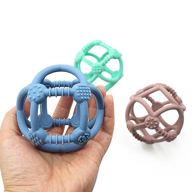 silicone baby teether ball toy