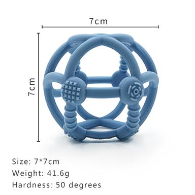 silicone baby teether ball toy size