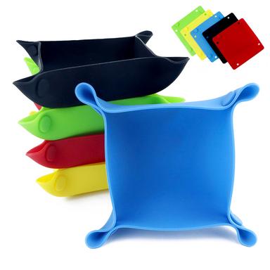 silicone foldable board game bowl dice tray