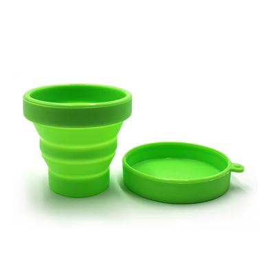 silicone foldable cup green