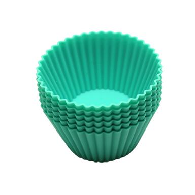 silicone muffin cup cyan