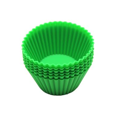silicone muffin cup green