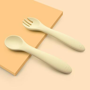 silicone spoon and fork set for baby