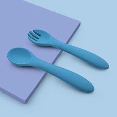 silicone spoon and fork set for baby