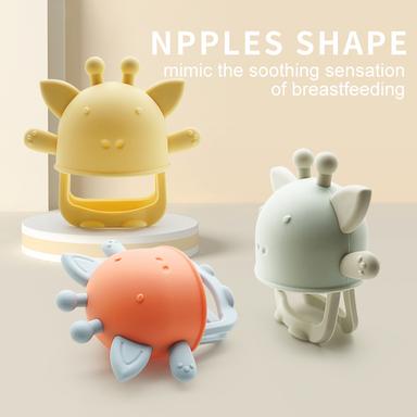 silicone teething mitten for baby