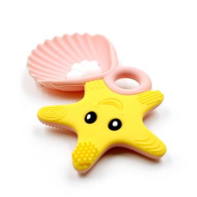 star shell silicone baby teether