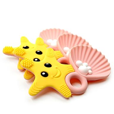 star shell silicone baby teether