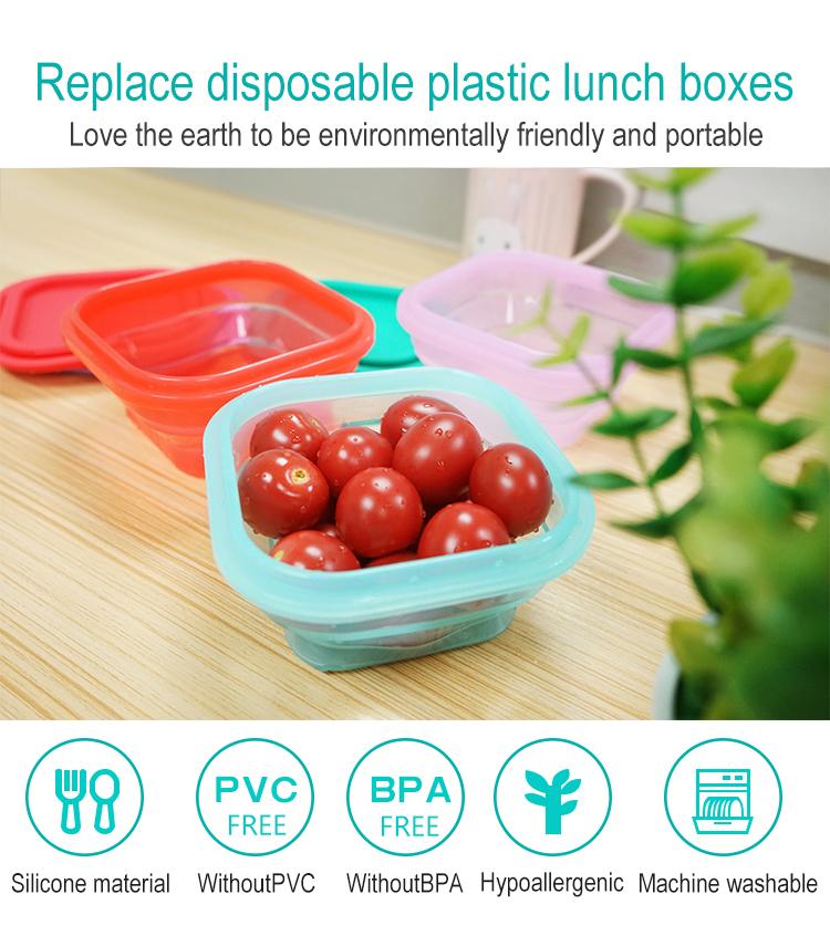 Foldable Silicone Baby Lunch Box material