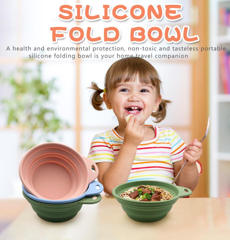 large Foldable Silicone Baby Bowl