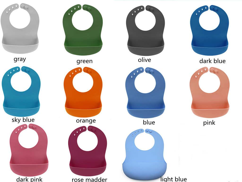plain silicone baby bib colors