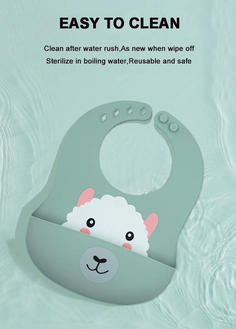 printed silicone baby bib