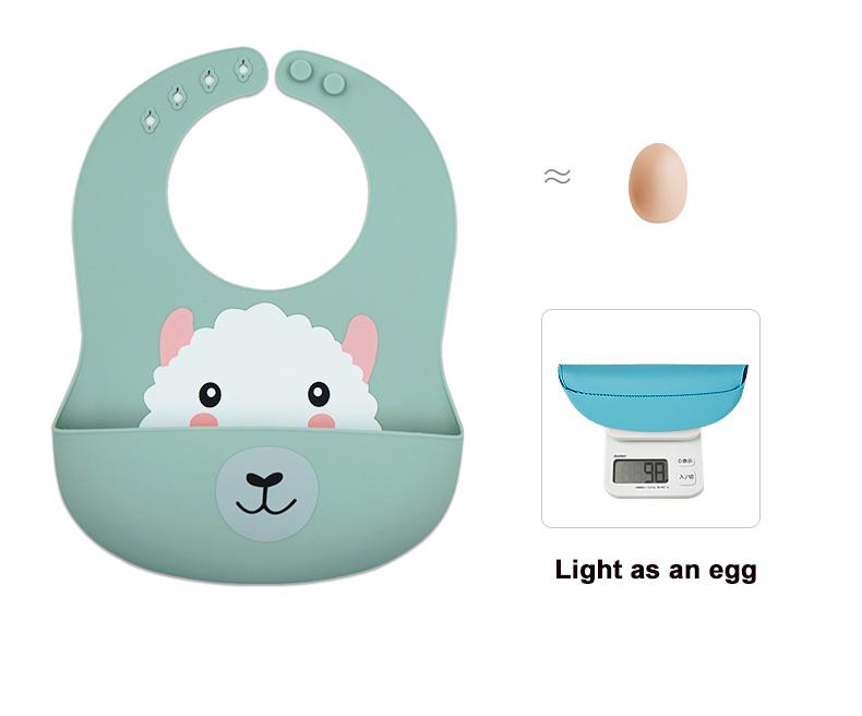 printed silicone baby bib