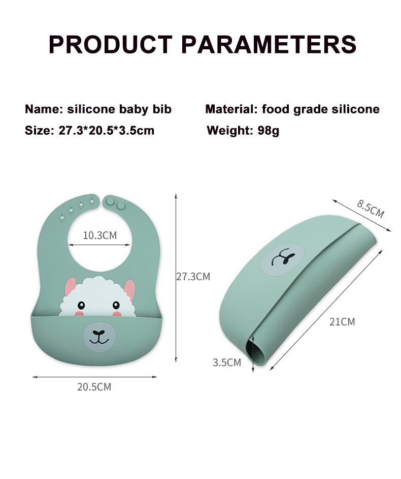 printed silicone baby bib parameter