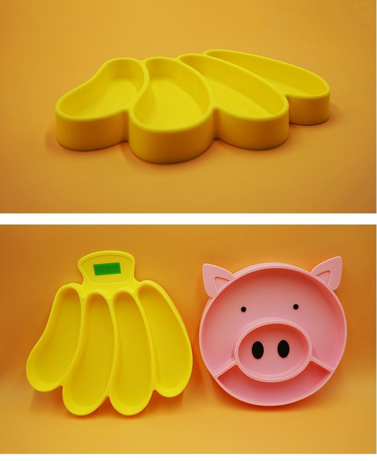 banana silicone baby plate