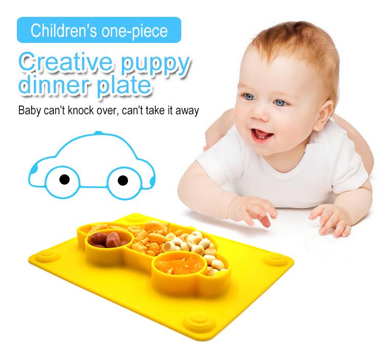 car silicone baby plate