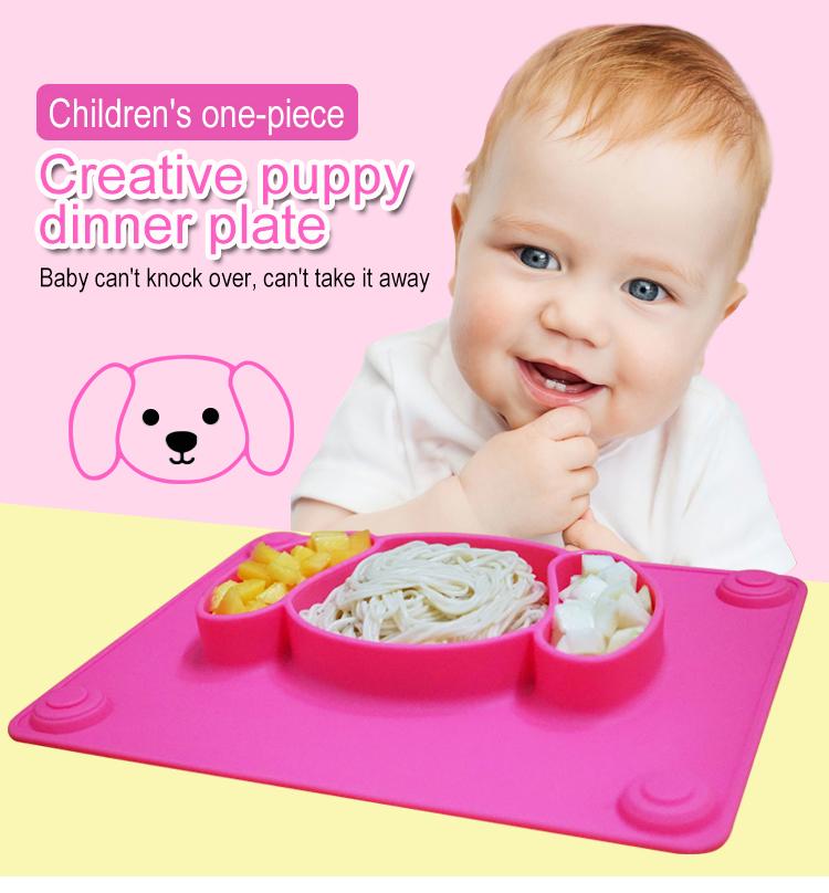 Dog Silicone Baby Plate